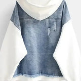 Ellen - Zweifarbige Jeansjacke