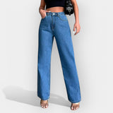 Mia - Hohe Jeans mit bequemem, weitem Schnitt