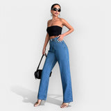Mia - Hohe Jeans mit bequemem, weitem Schnitt