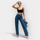 Mia - Hohe Jeans mit bequemem, weitem Schnitt