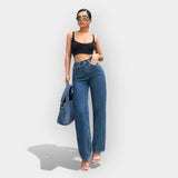 Mia - Hohe Jeans mit bequemem, weitem Schnitt