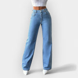 Mia - Hohe Jeans mit bequemem, weitem Schnitt