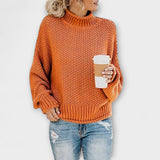 Fleur Rousse - Cremefarbener dicker Rollkragenpullover