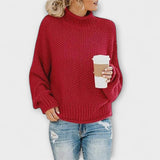 Fleur Rousse - Cremefarbener dicker Rollkragenpullover