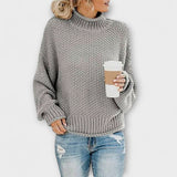 Fleur Rousse - Cremefarbener dicker Rollkragenpullover