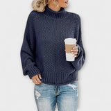 Fleur Rousse - Cremefarbener dicker Rollkragenpullover