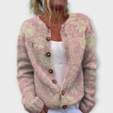 Sola - Rosa Cardigan mit Blütenmuster