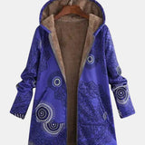 Luna - Granatfarbene Mandala Fleece Hoodie