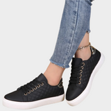 Ester - Moderne Sportschuhe mit Details und gestepptem Muster