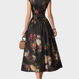 Elsa - Midi-Kleid mit floralem Muster
