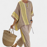 Lorena - Boho Set aus Leinen und Bambus