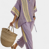 Lorena - Boho Set aus Leinen und Bambus