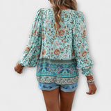 Melodie - Bohemian-Top mit V-Ausschnitt und Bindefront