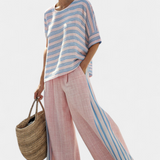 Cecília - Set aus rosa Bambusleinen
