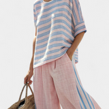 Cecília - Set aus rosa Bambusleinen