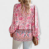 Melodie - Bohemian-Top mit V-Ausschnitt und Bindefront
