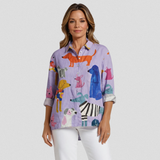 Rose | Legeres T-Shirt mit Hundeprint