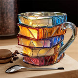 Handgefertigte 3D-Tasse für Buchliebhaber