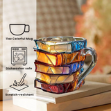 Handgefertigte 3D-Tasse für Buchliebhaber