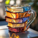 Handgefertigte 3D-Tasse für Buchliebhaber