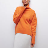 Katrielle - Hellblauer gemütlicher Rollkragenpullover