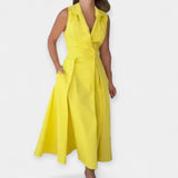 Midi-Kleid mit Kragen