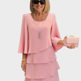 Élise – Elegante Kleid mit lockerer Passform und Rüschen