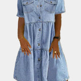 Sofie - Boho Jeanskleid