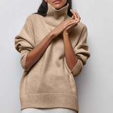 Katrielle - Hellblauer gemütlicher Rollkragenpullover