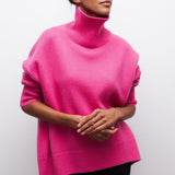 Katrielle - Hellblauer gemütlicher Rollkragenpullover