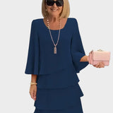 Élise – Elegante Kleid mit lockerer Passform und Rüschen