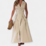 Midi-Kleid mit Kragen