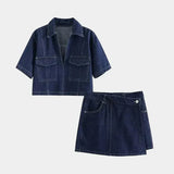 Julie - Jeans-Set mit V-Ausschnitt