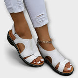 Christina - Orthopädische Leder-Sandalen mit bequemem Absatz