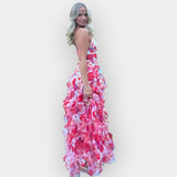 Maxi Kleid mit Rüschen