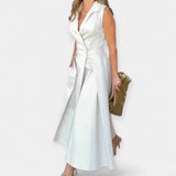 Midi-Kleid mit Kragen