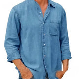 Hemd - Denim-Mischung Lang