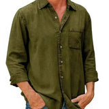 Hemd - Denim-Mischung Lang