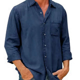 Hemd - Denim-Mischung Lang