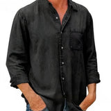 Hemd - Denim-Mischung Lang