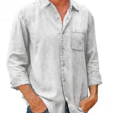 Hemd - Denim-Mischung Lang