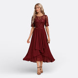 Mariana - Spitzenkleid mit Kurzen Ärmeln