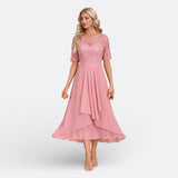 Mariana - Spitzenkleid mit Kurzen Ärmeln
