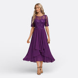 Mariana - Spitzenkleid mit Kurzen Ärmeln