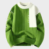 Pullover mit Nähakzenten in Zwei Farben
