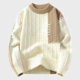 Pullover mit Nähakzenten in Zwei Farben