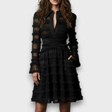 Paulina – Transparente Midi-Kleid mit Fransen