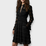 Paulina – Transparente Midi-Kleid mit Fransen