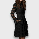 Paulina – Transparente Midi-Kleid mit Fransen