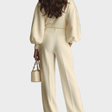 Selena – gerippter Set mit weiten Hosen